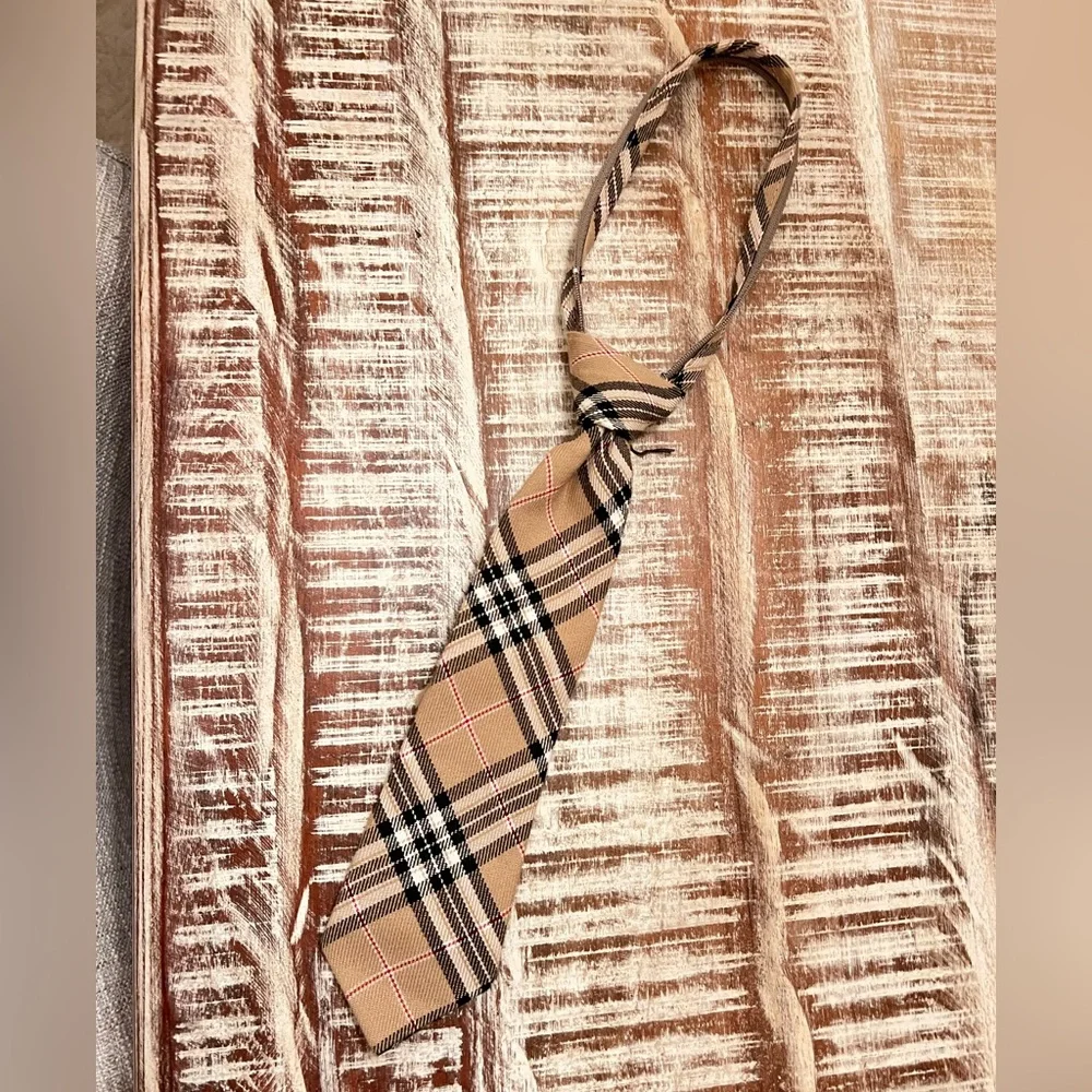 Classic Tan Plaid Tie